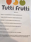 Tutti Frutti menu