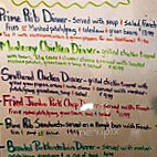 Bluejay Cafe menu