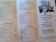 Big Boy's Pizzeria menu