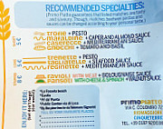 Primo Piatto menu