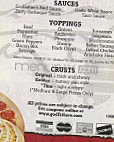 Breadeaux Pizza menu