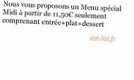 Etape d'Asie menu