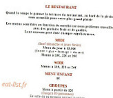 La Gare aux anes menu