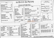 Le Bistrot Du Marché menu