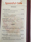 Spoonful Cafe menu