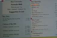 Le Romarin menu