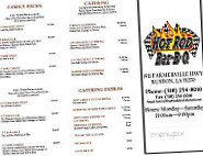 Hot Rod B Que menu