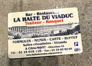 Bar Restaurant la Halte du Viaduc menu