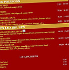 Le Palais des Pizzas menu