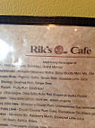 Rik's Cafe menu