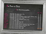 Au Four à Bois menu