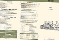 The Star Pub menu