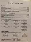 George's Wok Grill menu