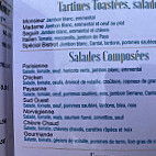 Bistrot du Parc menu