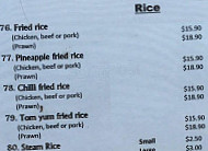 Jariya's Thai Takeaway menu