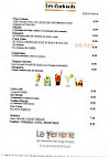 La Verrerie menu