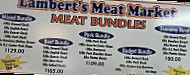 Lambert's Meat Market menu