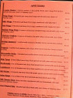 The Painted Lady Saloon menu