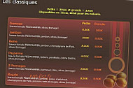 Pizzamania menu