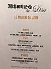 Bistro de Lisa menu