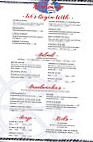 The Windjammer And Grill menu