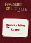 Brasserie L'Europe menu