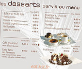 Les Terrasses menu