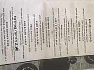 Bonnie C's Cafe menu