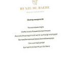 Huyze De Baere menu