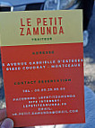 Le Petit Zamunda menu