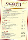 Sgabetti Ristorante Italiano menu