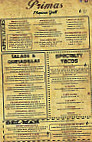 La Cabana Mexican Grill menu