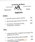 La Maison De Pierre menu