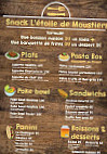 Snack Glacier L'étoile De Moustiers menu