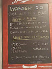 Wabash Inn menu