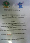 Le Métropole menu