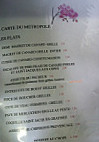 Le Métropole menu