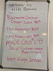 H H Bakery menu