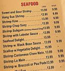 Good Fortune Chinese menu