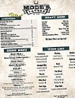 Mode's Tavern menu