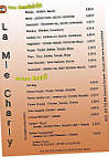 La Mie Charly menu