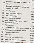 Le Mandarin Palaiseau menu