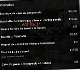 Le RIVA menu