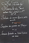 Le Goeland menu