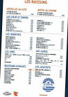 Le Vahine menu