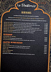 Le Shalimar menu