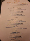 Villa Saint-ange, Aix-en-provence menu