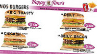 Happy Time's menu