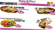 Happy Time's menu