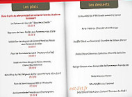 La Feuillantine menu